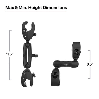RAM® Trolling Motor Stabilizer with Tough-Claw™ 1” - 1.6” Clamp Bases - RAP-404-404U