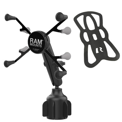 RAM® X-Grip® for 7"-8" Tablets with RAM® Stubby™ Cup Holder Base - Long - RAP-B-299-4-C-UN8U
