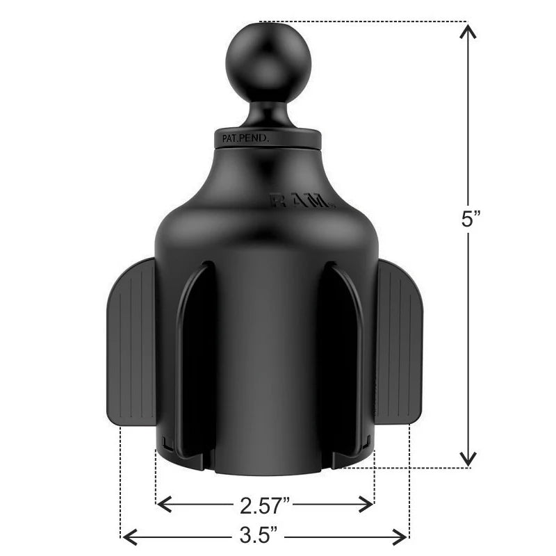RAM® X-Grip® for 7"-8" Tablets with RAM® Stubby™ Cup Holder Base - Long - RAP-B-299-4-C-UN8U