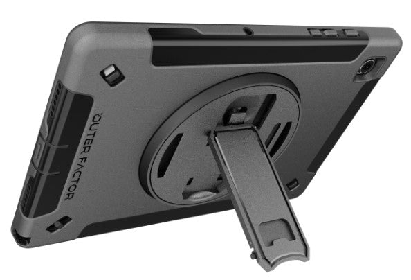 OuterFactor™ WorkForce™ Case, Tab A8 10.5 (2021), Black, Kickstand, Hand Strap - 20-0111111