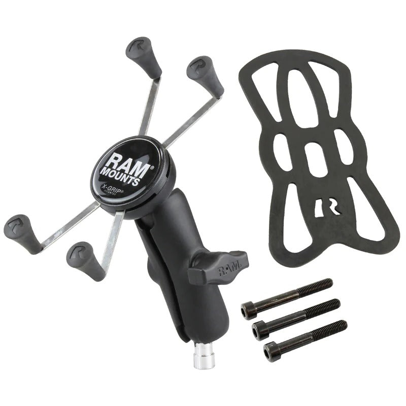 RAM® X-Grip® Large Phone Mount with Motorcycle Handlebar Clamp Base - RAM-B-367-UN10U