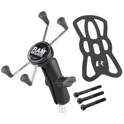 RAM® X-Grip® Large Phone Mount with Motorcycle Handlebar Clamp Base - RAM-B-367-UN10U