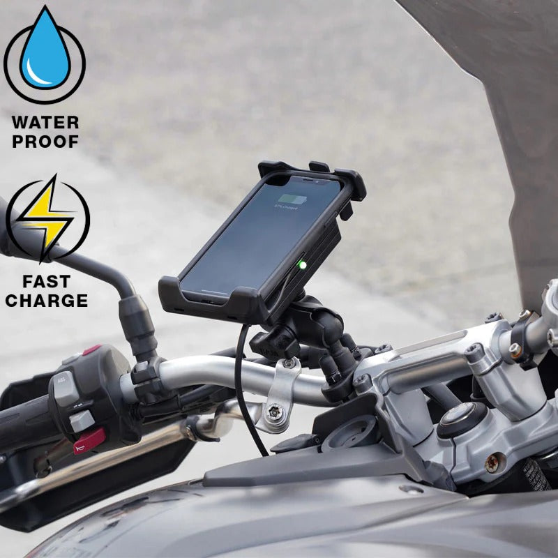RAM® Quick-Grip™ 15W Waterproof Wireless Charging Holder with Charger - RAM-HOL-UN14WB-V7M-1