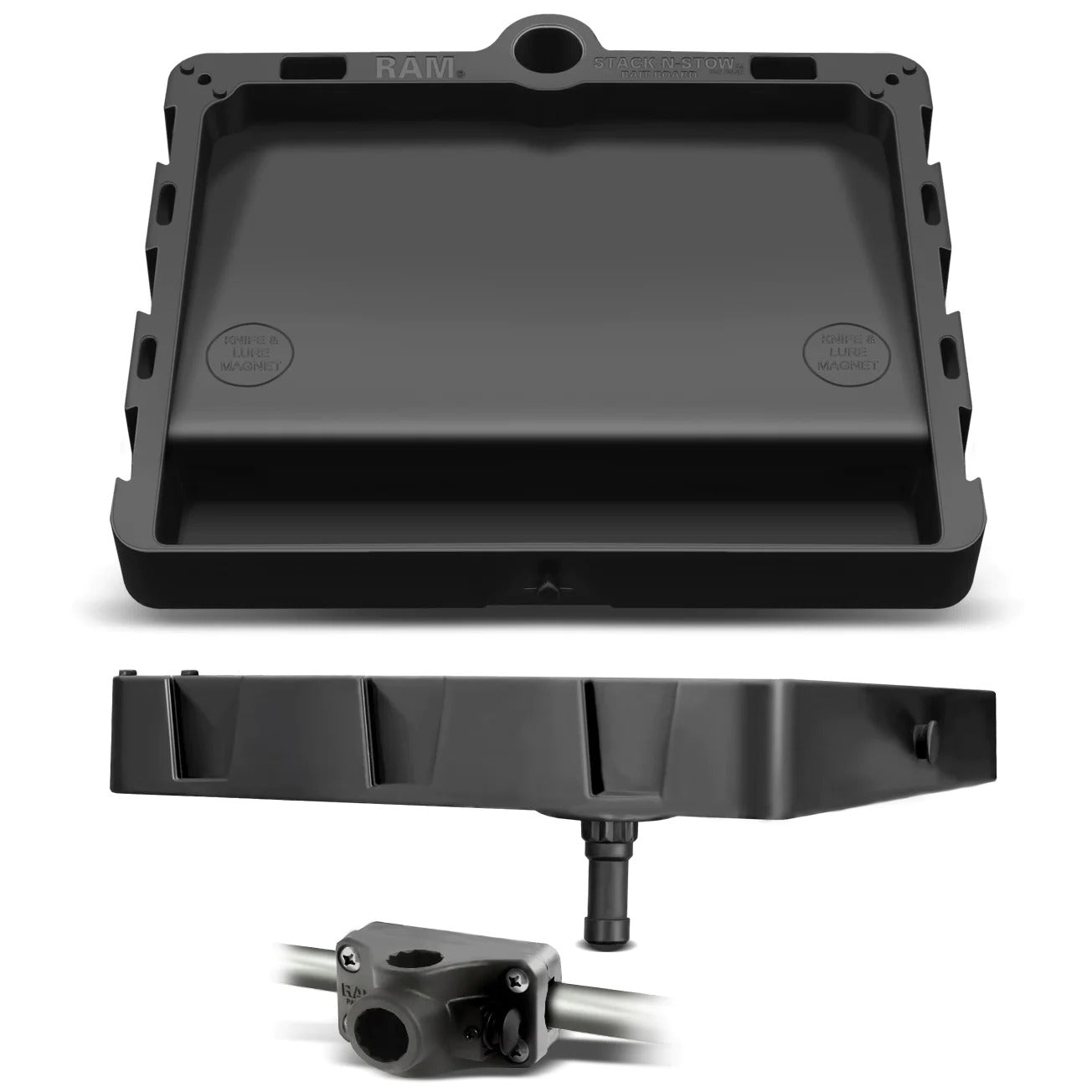 RAM® Stack-N-Stow™ Bait Board with Bulkhead Rail Adapter Kit - RAP-395-RMU