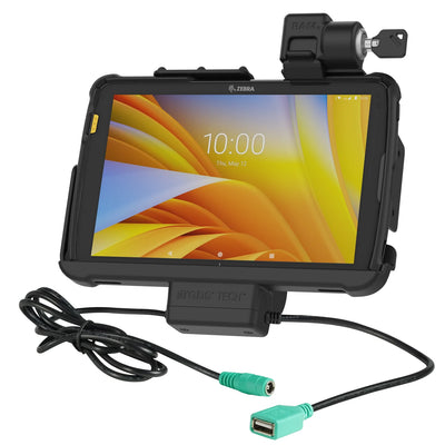 Locking RAM®Tough-Dock™ Power + Data for Zebra ET4x 10" Tablet - RAM-HOL-ZE21PDKLU