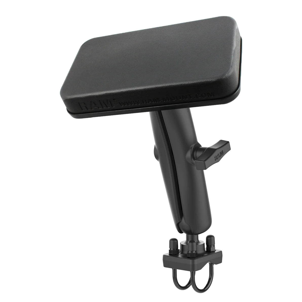 RAM® Double U-Bolt Mount with Back Rest for ATV's - C Size Medium - RAM-101U-D-235Z-BR1