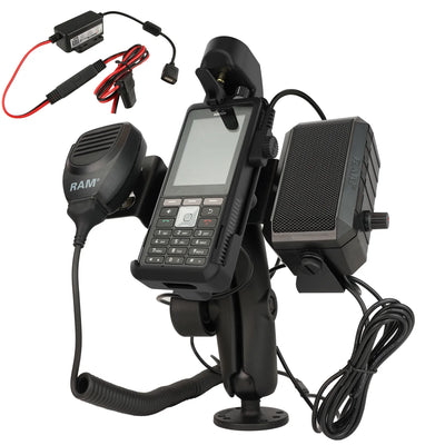 RAM® Double Ball Mount for Sonim XP5plus with Speaker & Hardwire Bundle - RAM-138-S-SNM3PL-V7B1U