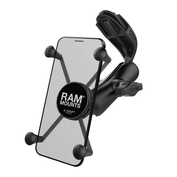RAM X-Grip Large Phone Mount with Motorcycle Handlebar Clamp Base (RAM-B-367-UN10U) (sku 50935) main image 1