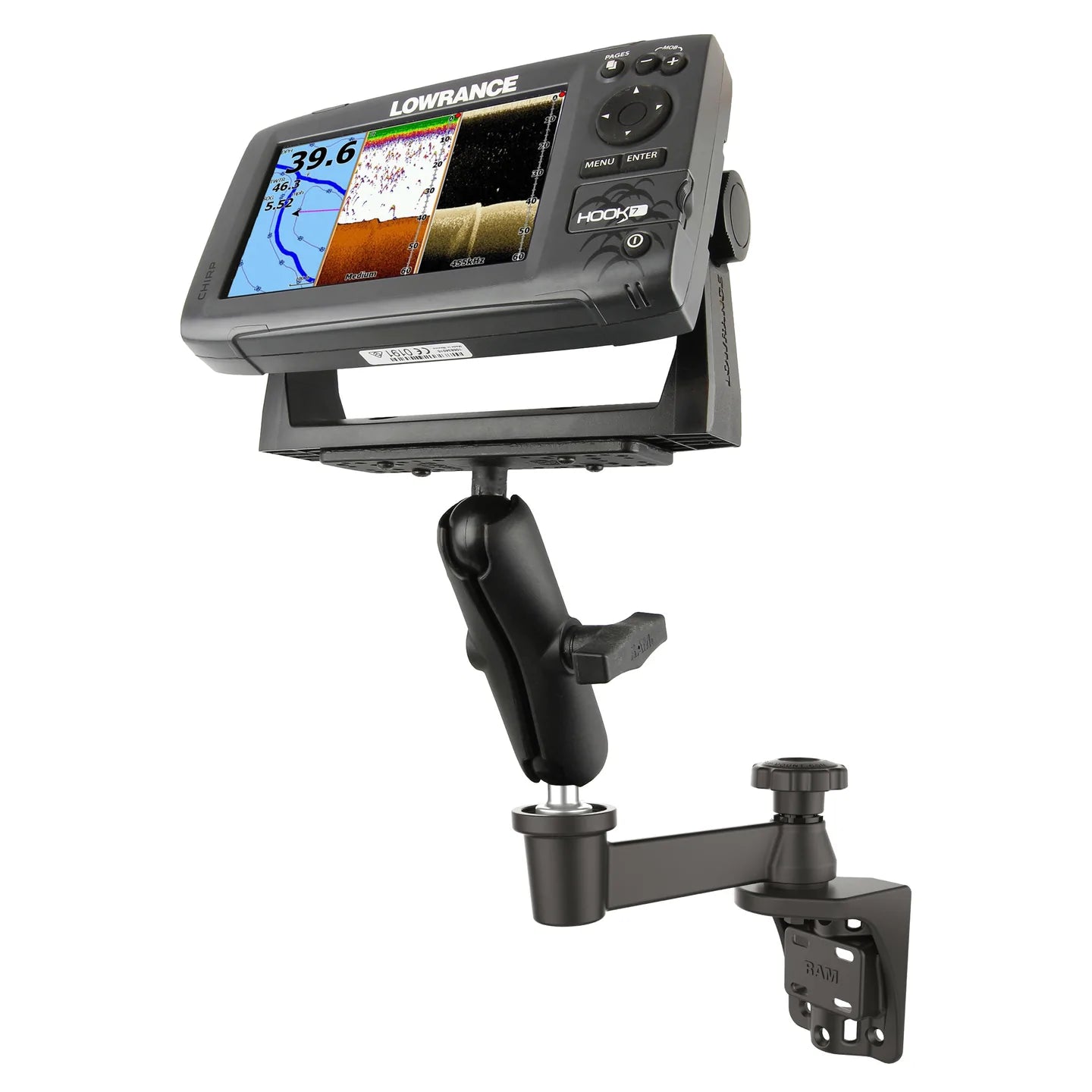 RAM® Vertical Swing Arm with Double Ball Mount - RAM-109V-2U