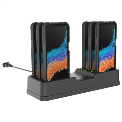 RAM® 6-Port Charging Dock for Samsung XCover6 Pro With Factory Case - RAM-DOCK-6G-SAM84CPU