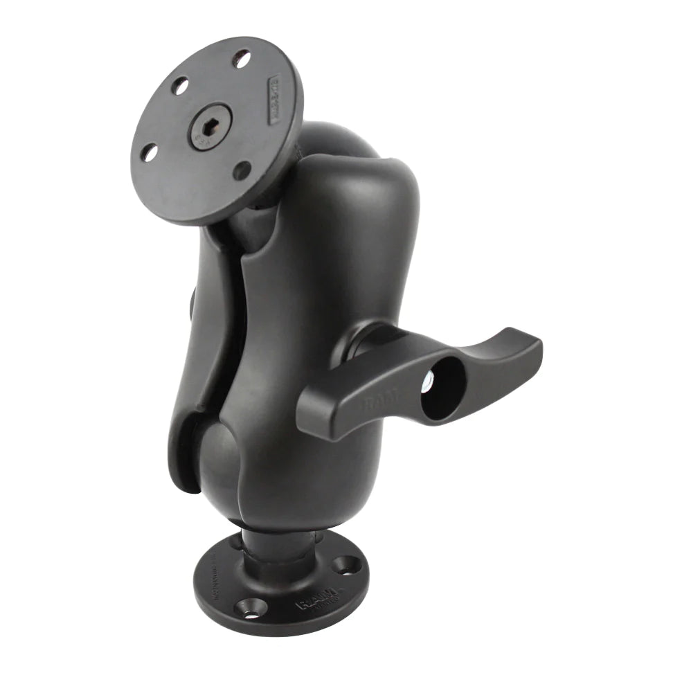 RAM® Double Ball Mount with Steel Reinforced Round Plates - E Size Short - RAM-E-101U-D-IN1