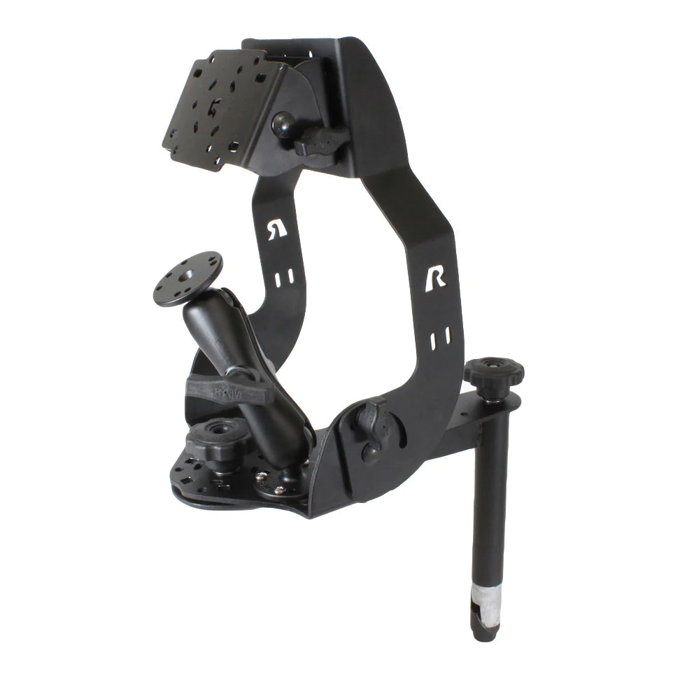 RAM® MDT Display Mount with Long Flange, Ball Mount & 8" Upper Pole - RAM-DIS-MDT2-8-101