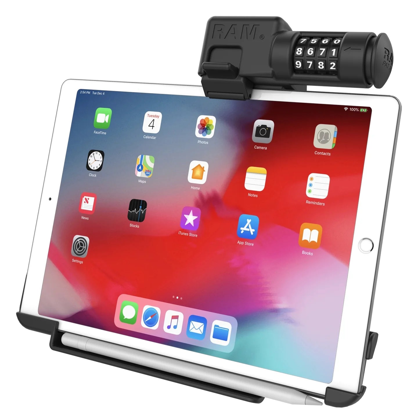 RAM® EZ-Roll'r™ Combo Locking Holder for iPad Pro 11" & Air 4 - RAM-HOL-AP23CLU