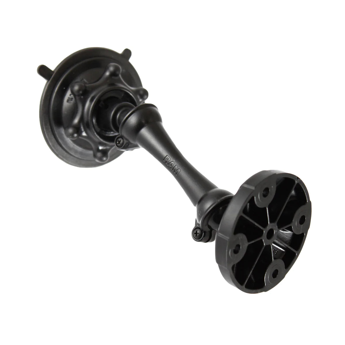RAM® Snap-Link™ Long Double Socket Suction Cup Mount with RoundPlate - RAP-AA-167-202U