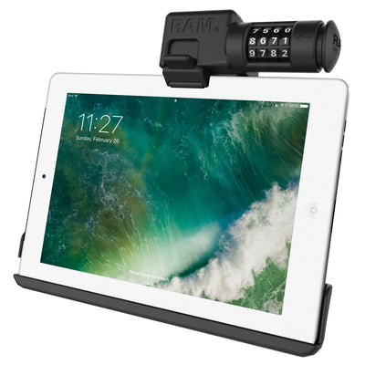 RAM® EZ-Roll'r™ Combo Locking Holder for iPad 6th Gen, Air 2 + More - RAM-HOL-AP15CLU