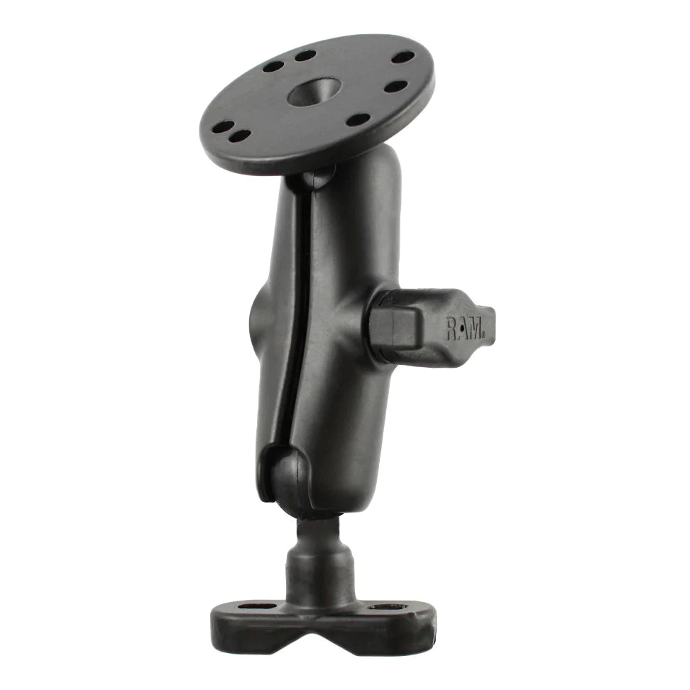 RAM® Handlebar U-Bolt Double Ball Mount with Round Plate and No Hardware - RAM-B-101U-ME1