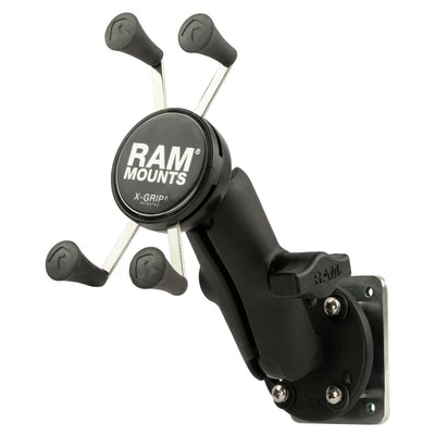 RAM® X-Grip® Phone Mount with Drill-Down Base & Backer Plate - RAM-B-138-UN7-225B2U