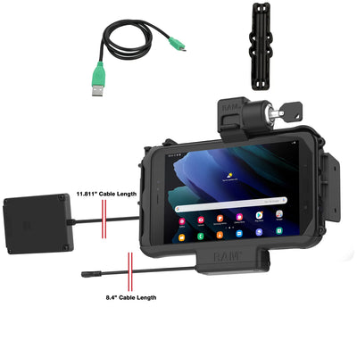 RAM® Locking Powered Dock for Tab Active5 & 3 with NFC Repeater Accessory - RAM-HOL-SAM58PKL-NFCU