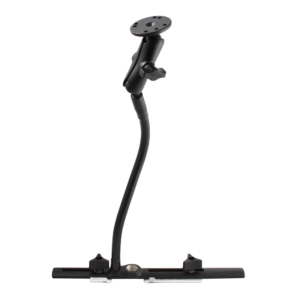 RAM® Cessna Seat Rail Mount with 12" Flex Arm and Round Plate - RAM-B-131-202