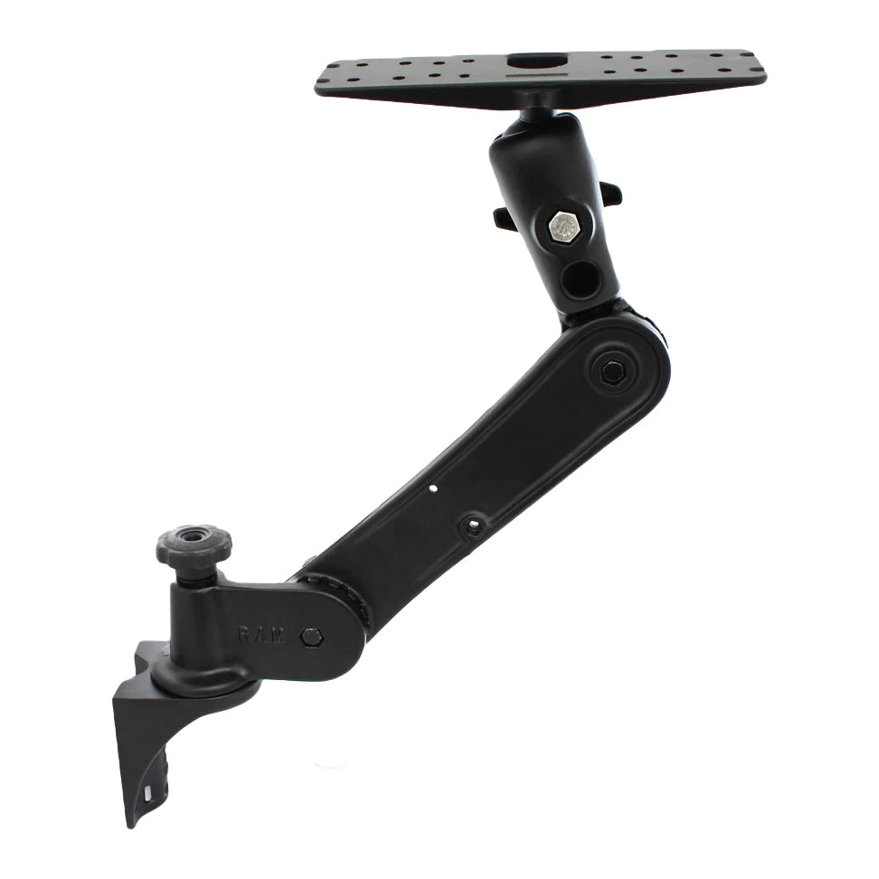 RAM® Ratchet™ Extended Vertical Mount with Large Electronics Plate - RAM-D-162V-MC1