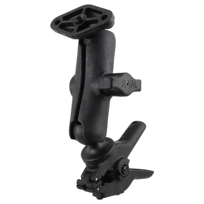 RAM® Tough-Clamp™ Small Double Ball mount with Diamond Plate - RAP-B-397-1-238U
