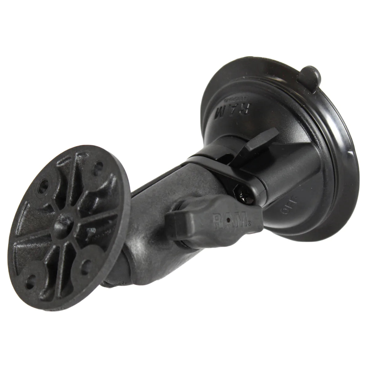 RAM® Twist-Lock™ Swivel Suction Cup Mount with Round Plate - RAP-B-104-224-HEM1
