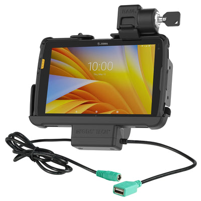 Locking RAM® Tough-Dock™ Power + Data for Zebra ET4x 8" Tablet - RAM-HOL-ZE20PDKLU