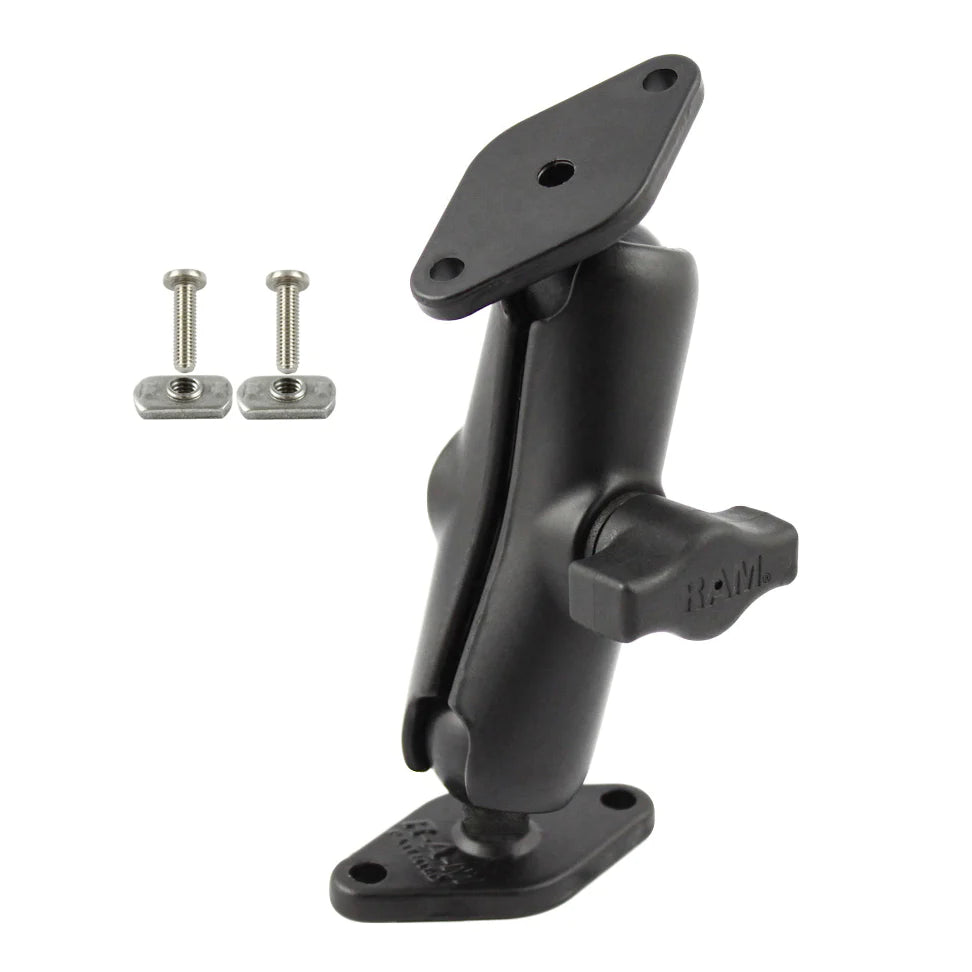 RAM® Double Ball Mount with Flat Panel Mounting Hardware - 3/8" Screws - RAM-B-102-FP2U