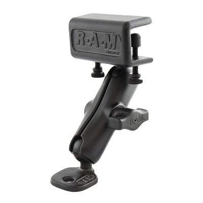 RAM® Double Ball Glare Shield Clamp Mount with Ski Mirror Adapter - RAM-B-126BU