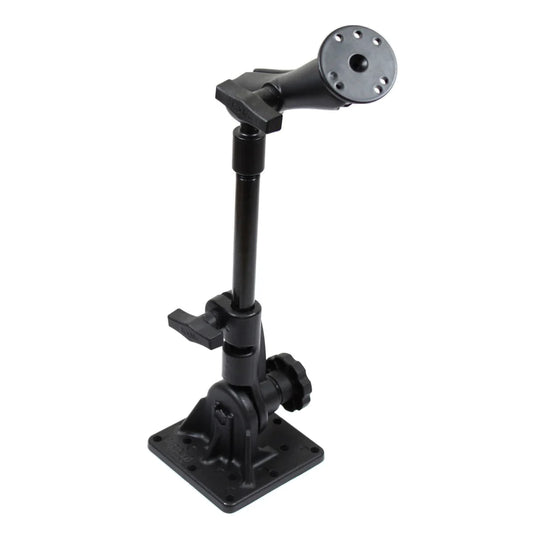 RAM® Pedestal Mount with 9" Pipe and C Size Double Ball Mount - RAM-101U-GRA9
