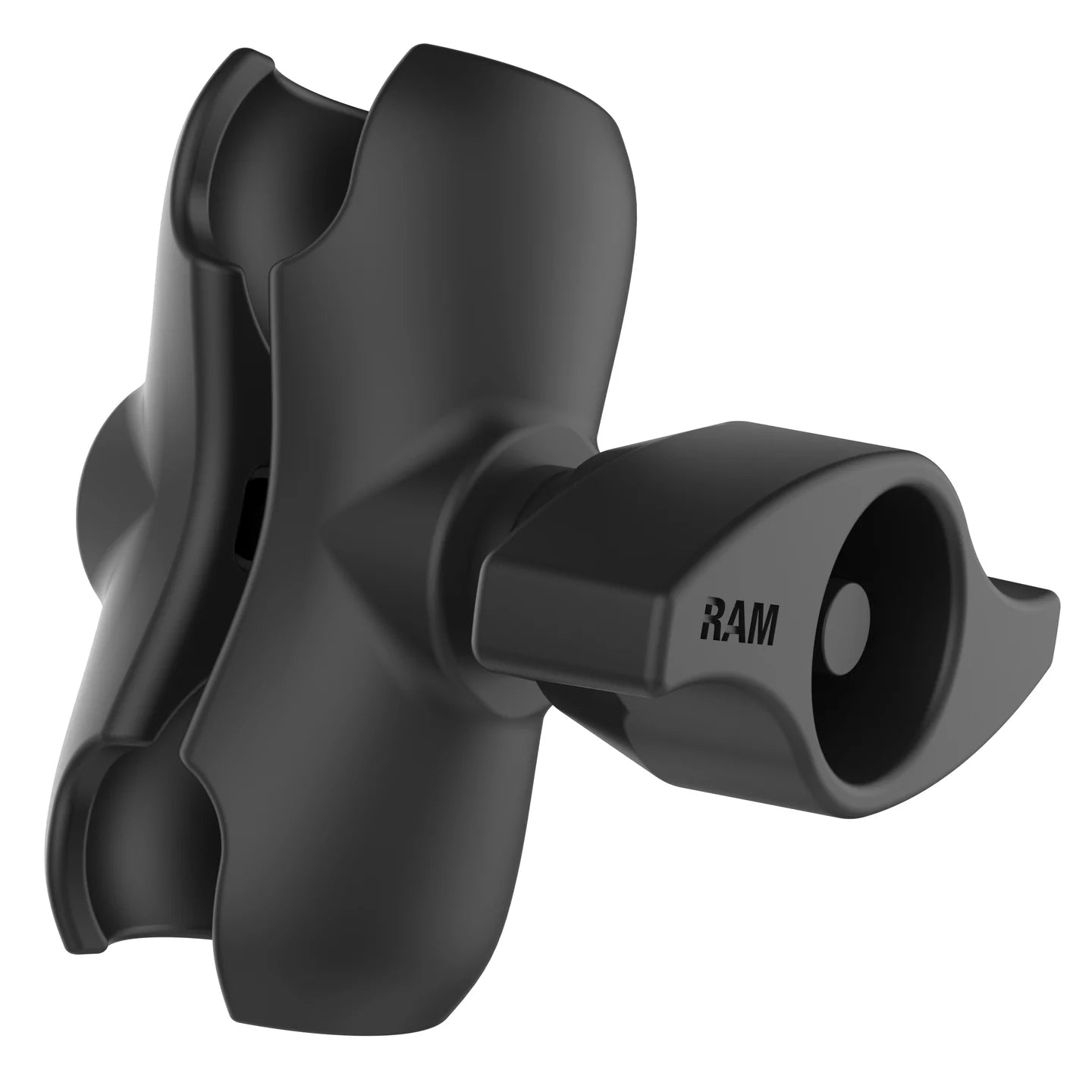 RAM® Double Socket Arm with Metal Knob - C Size Short - RAM-201MU-B