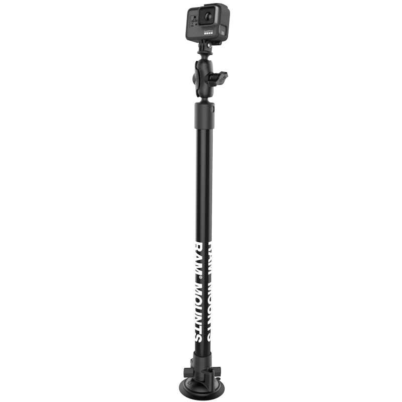 RAM® Twist-Lock™ Suction Mount with 18" Pole & Action Camera Adapter - RAP-224-18-A-GOP1