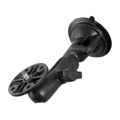 RAM® Twist-Lock™ Composite Suction Mount with Round Plate & 1/4"-20 Stud - RAP-B-166-202AU