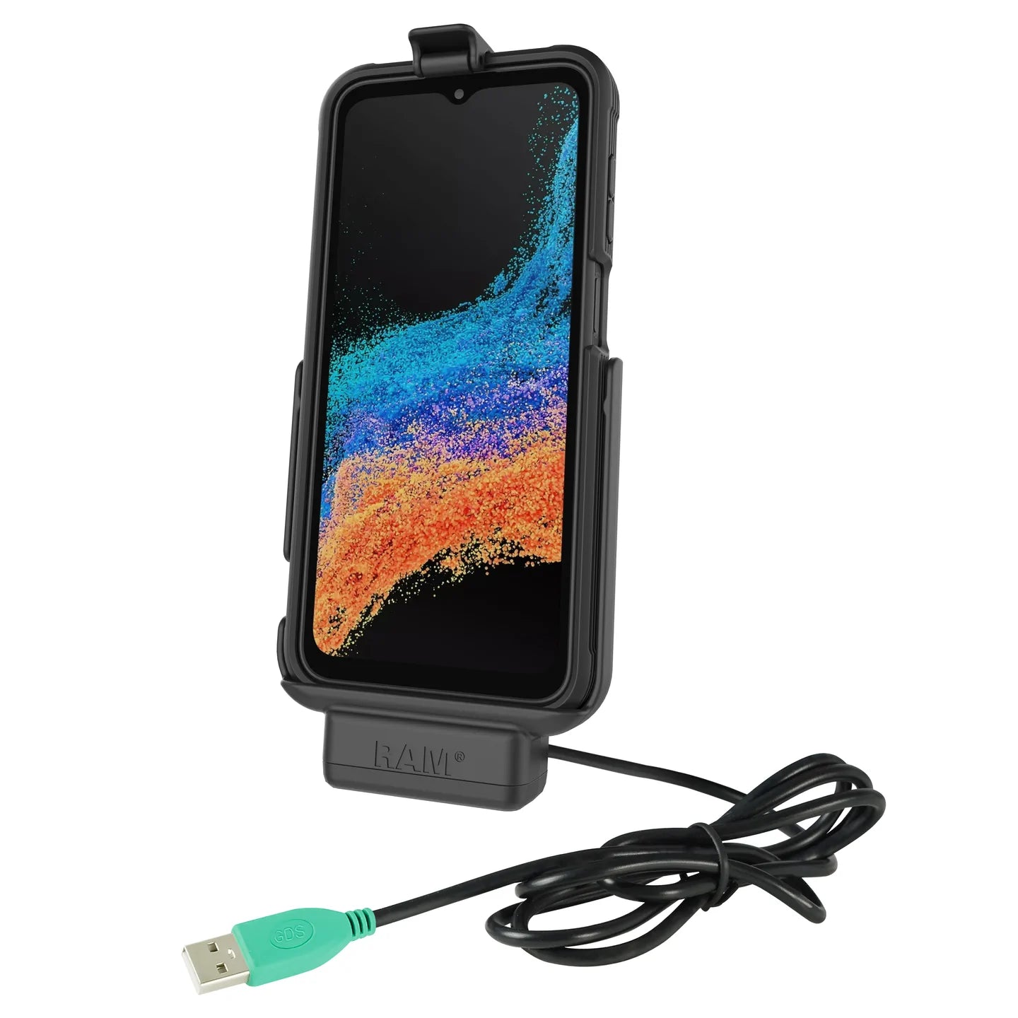 RAM® EZ-Roll'r™ Powered Dock for Samsung XCover6 Pro With Factory Case - RAM-HOL-SAM84CPU