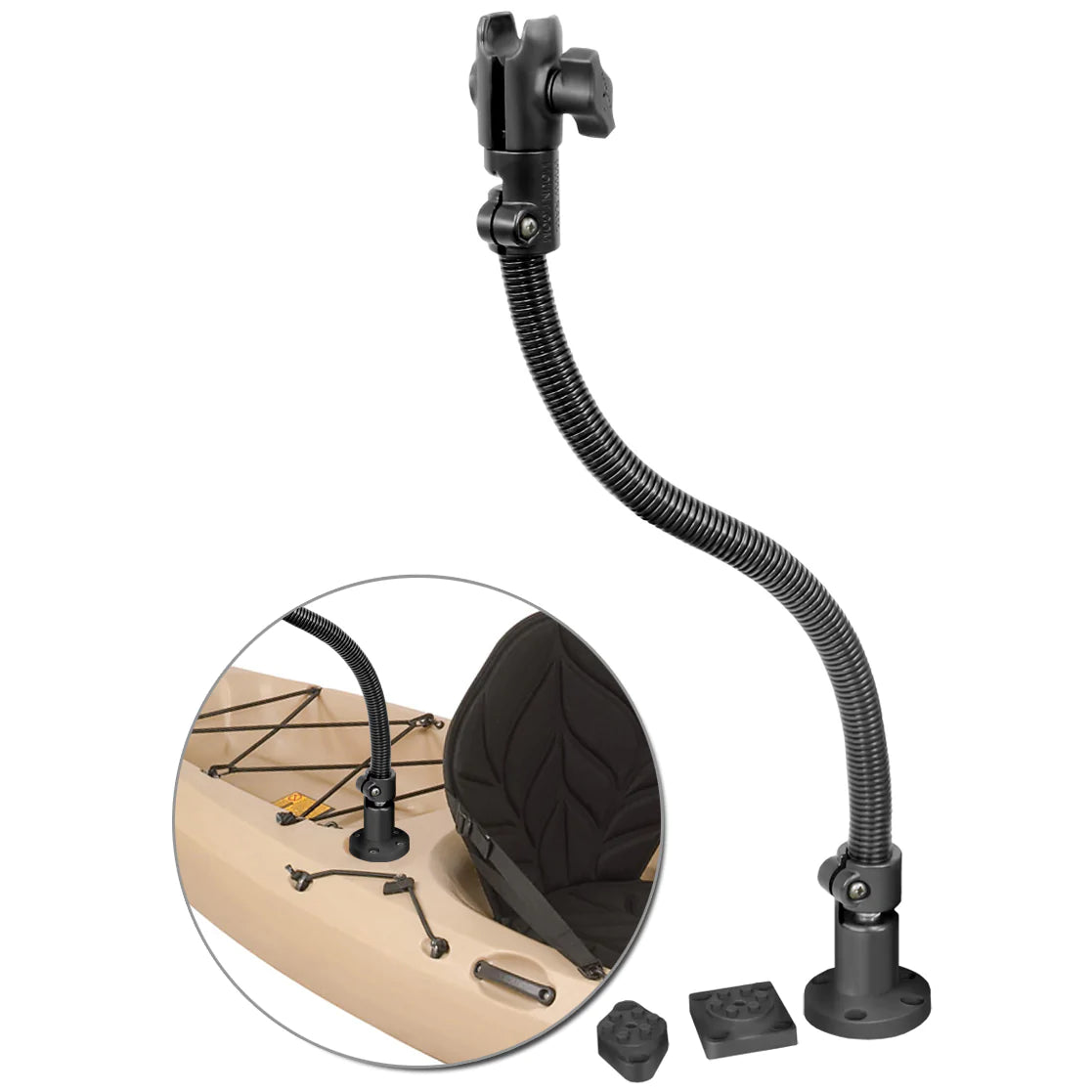 RAM® Flex-Rod™ 18" Single Socket Arm with Drill-Down Base Accessories - RAP-B-200-1-386-18U