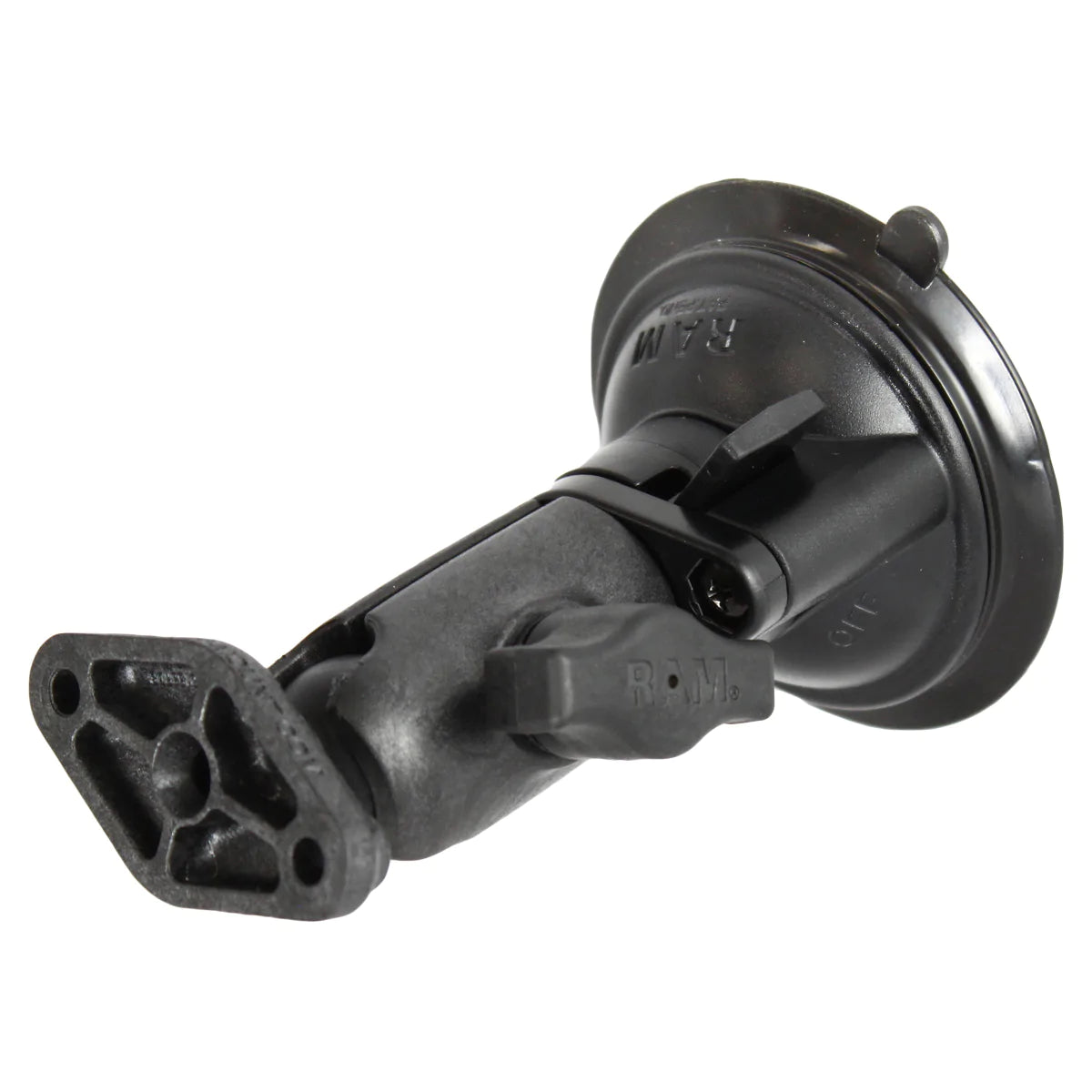 RAM® Twist-Lock™ Swivel Suction Cup Mount with Diamond Plate - RAP-B-104-224U-UK1