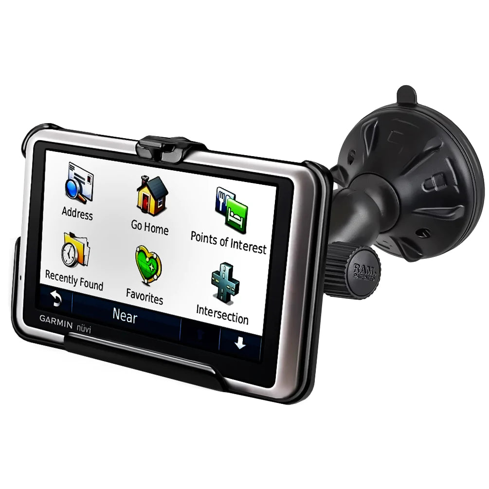 RAM® Twist-Lock™ Low Profile Suction Mount for Garmin nuvi 1300 + More - RAP-B-166-2-GA34