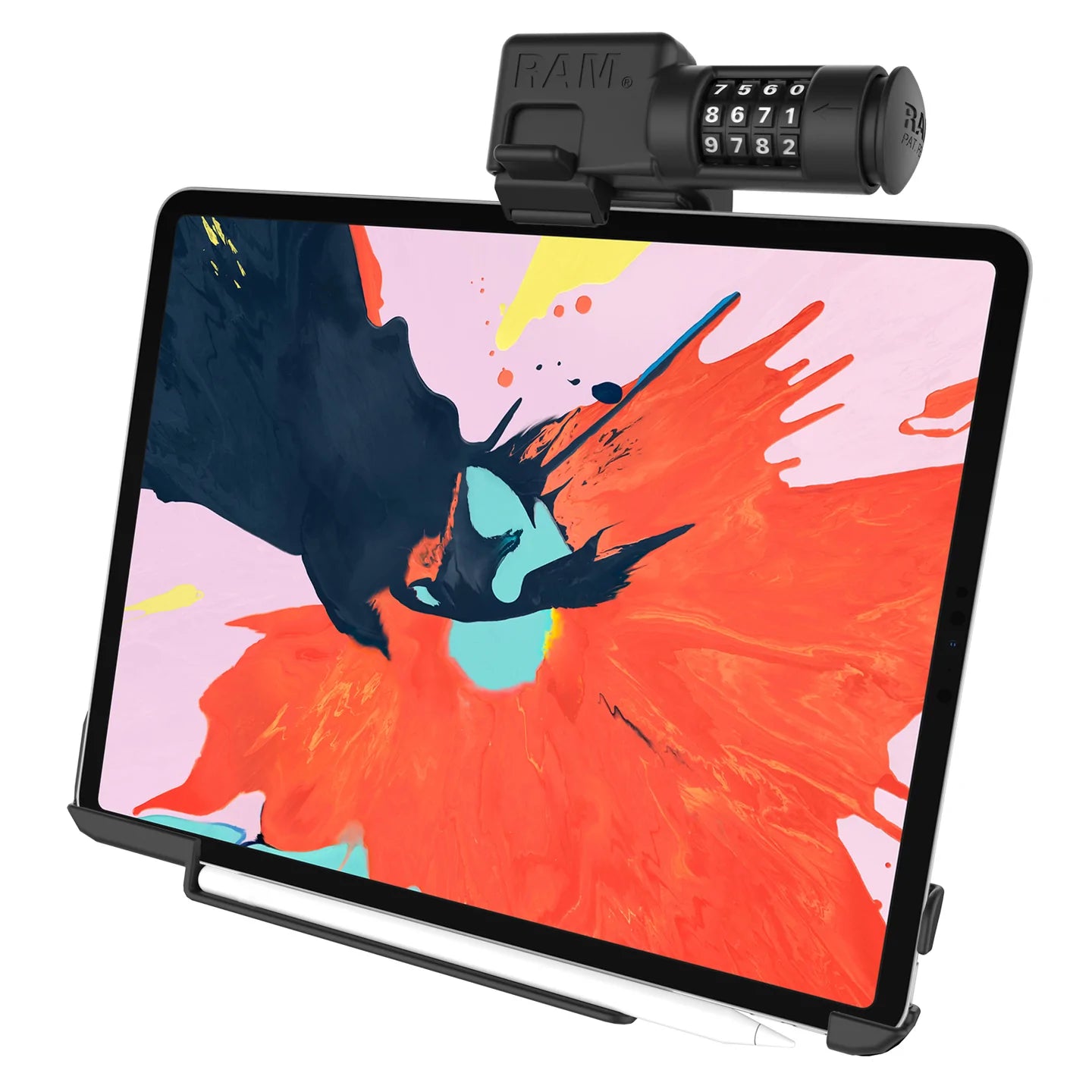 RAM® EZ-Roll'r™ Combo Locking Holder for iPad Pro 12.9 3rd - 5th Gen - RAM-HOL-AP24CLU