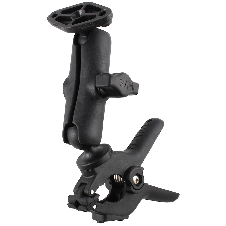 RAM® Tough-Clamp™ Large Double Ball mount with Diamond Plate - RAP-B-397-2-238U