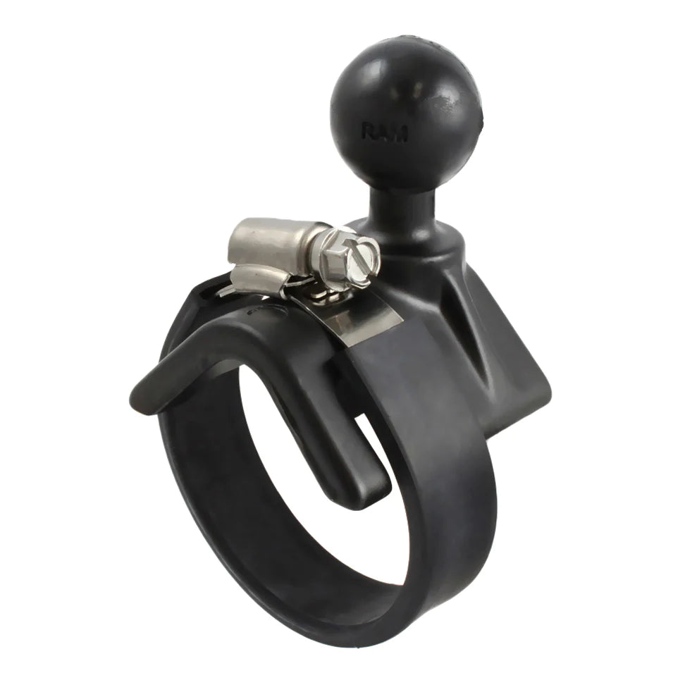 RAM® Strap Hose Clamp Ball Base 1.5" - 2.1" - RAM-B-108BU-HUM1