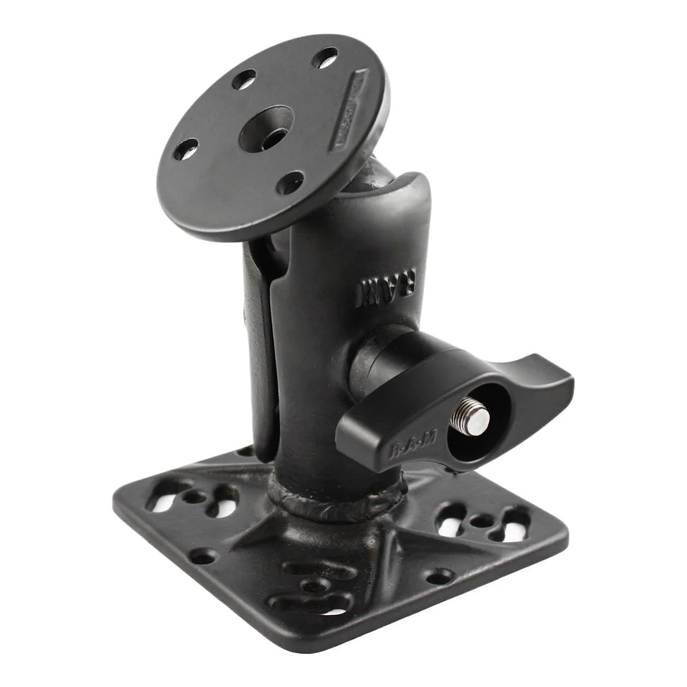 RAM® Drill-Down Mount with Single Socket Arm & Large Round Plate - RAM-D-112-D