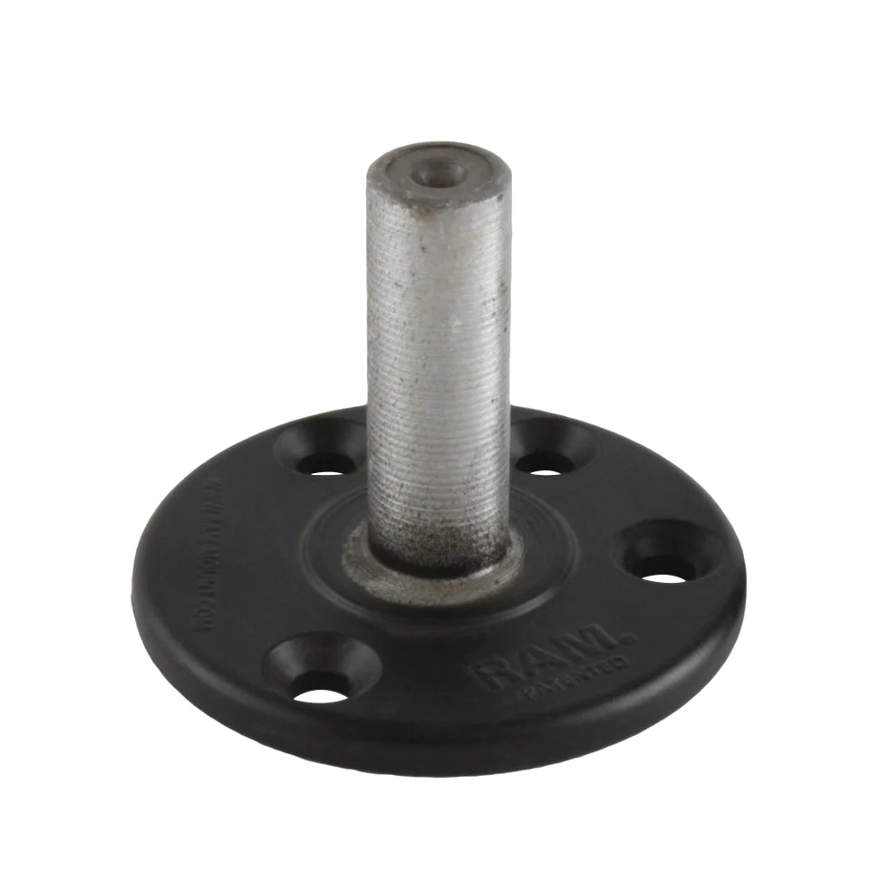 RAM® Large Round Plate with 1/2" NPT Post - RAM-D-202PU