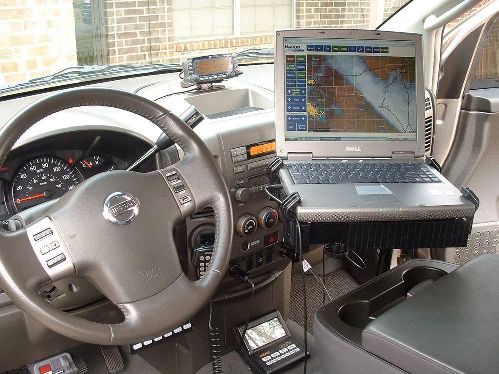 No Drill Laptop Mount for 2004-2010 Infiniti QX56, 04-15 Nissan Armada and Titan - RAM-VB-134-SW1 - OC Mounts