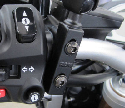 RAM Motorcycle Brake/Clutch Reservoir Base with 1" Ball - RAM-B-309-1U - OC Mounts