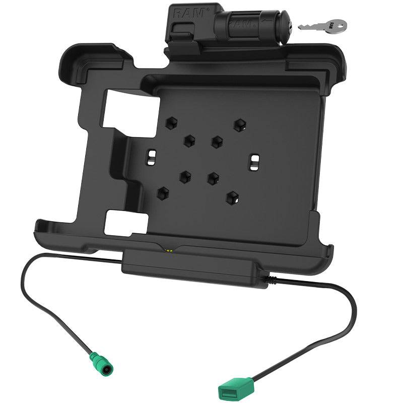 GDS® Combo Locking Power + Dual USB Dock for Zebra XSLATE L10 - RAM-HOL-ZE15PD2CLU - OC Mounts