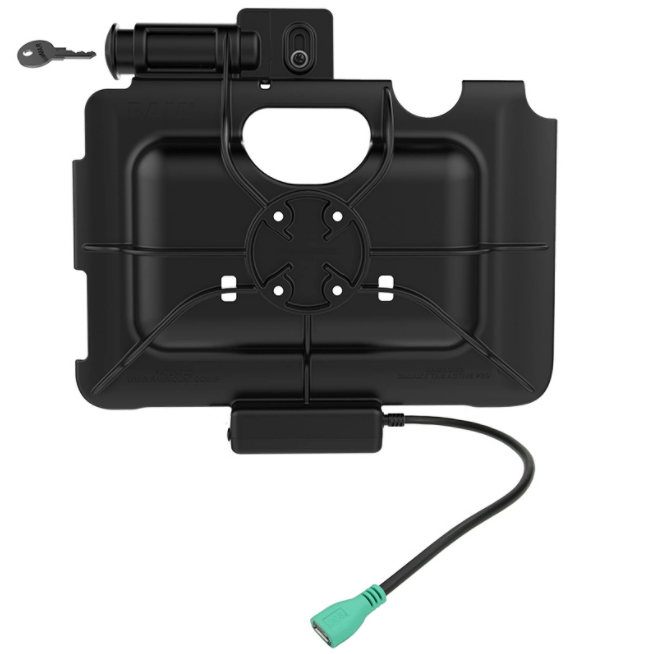 RAM® Skin™ Key-Locking Powered Dock for Samsung Tab Active Pro - RAM-HOL-SAM57PKLU - OC Mounts