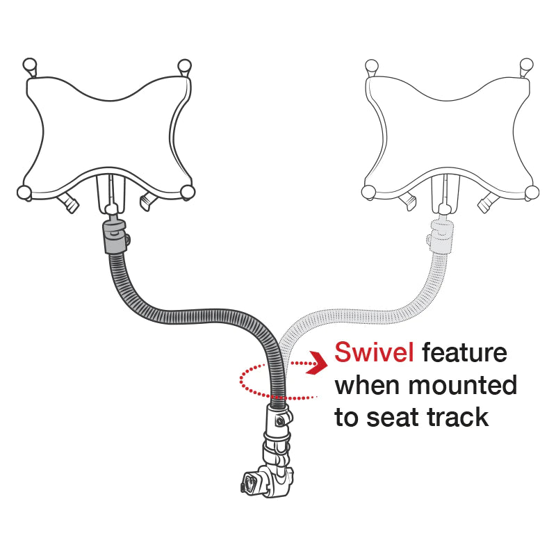 RAM® Tablet Mount for Wheelchairs with Quick Release & Swivel Feature - RAP-AAPR-WCT-114P-18-UN9U