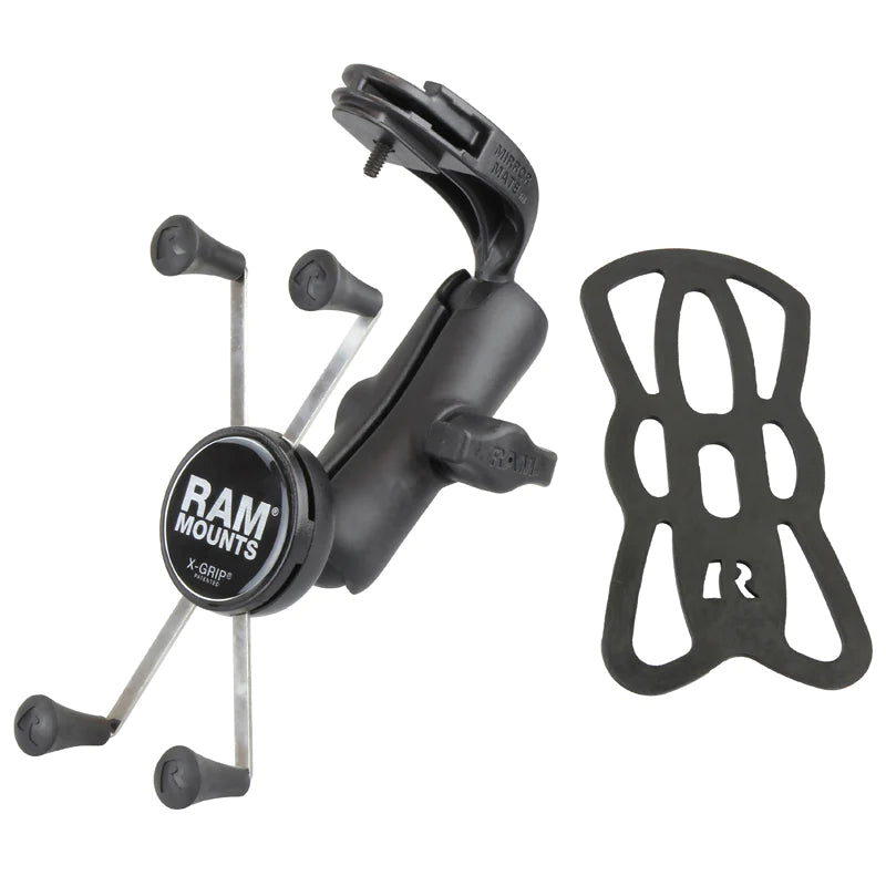 RAM® X-Grip™ Large Phone Mount with RAM® Mirror-Mate™ for GM Vehicles - RAP-B-369B-UN10BU
