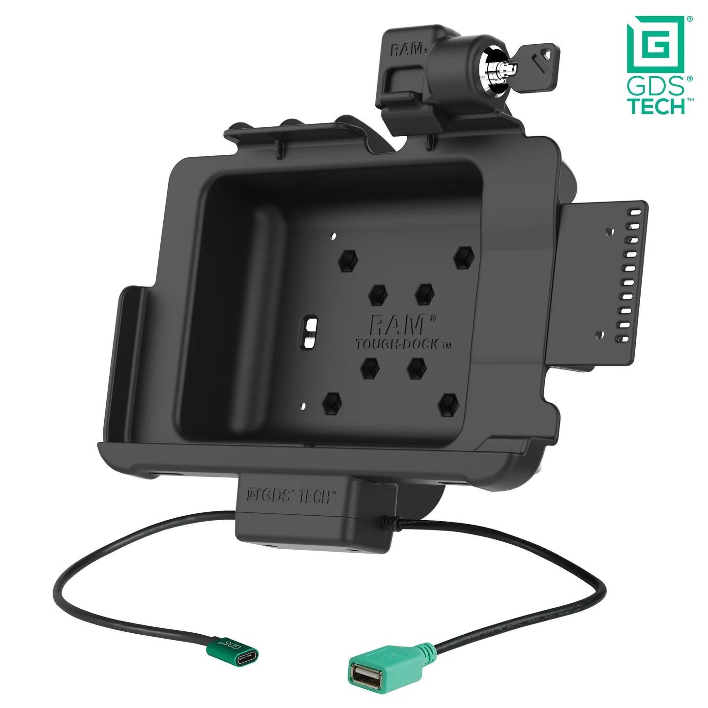 Locking GDS® Power + Data Dock for Zebra ET4x 10" with IntelliSkin® - RAM-GDS-DOCKL-ZE21PDU