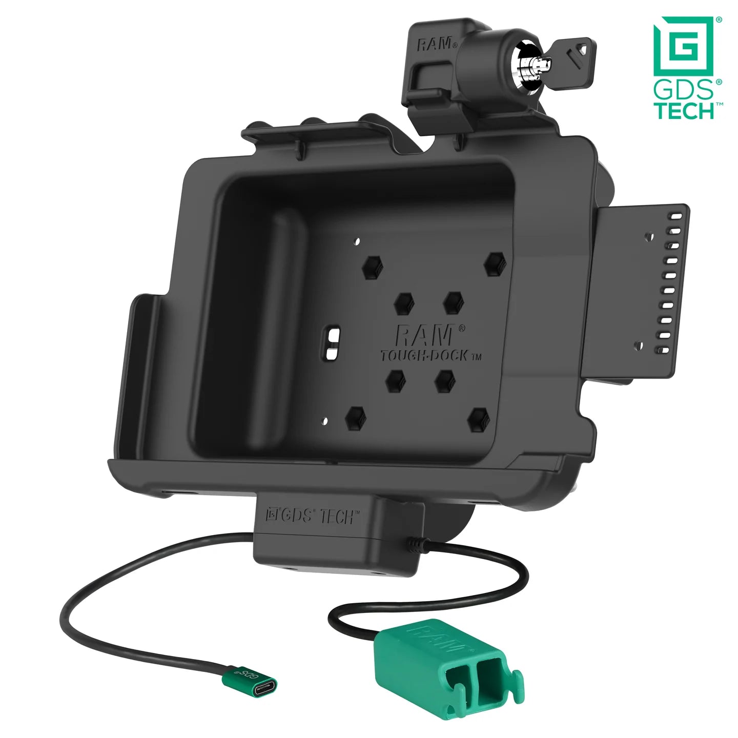 Locking GDS ® Power + Dual USB Dock for Zebra ET4x 10" with IntelliSkin ® - RAM-GDS-DOCKL-ZE21PD2U